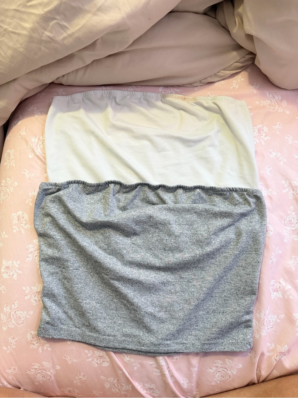 Edikted Tube Top Duo - Grey & White Essential Bandeaus 🤍🩶